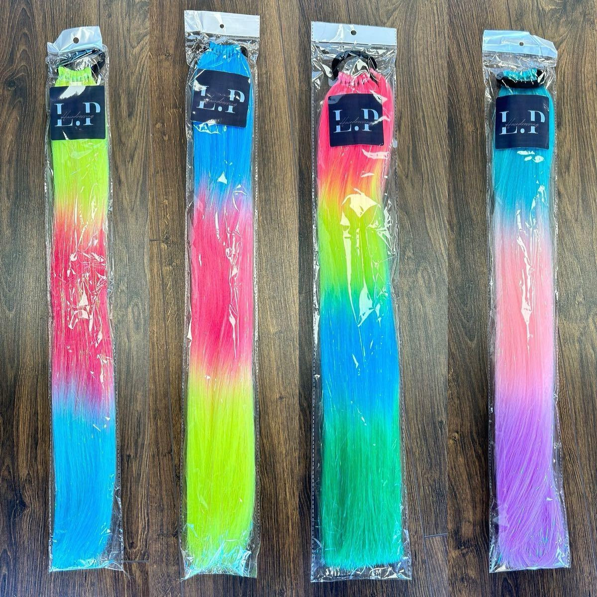 Coloured reusable pony tails