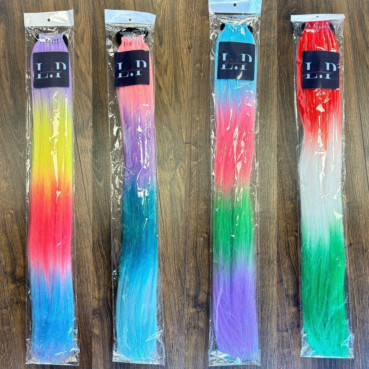 Coloured reusable pony tails