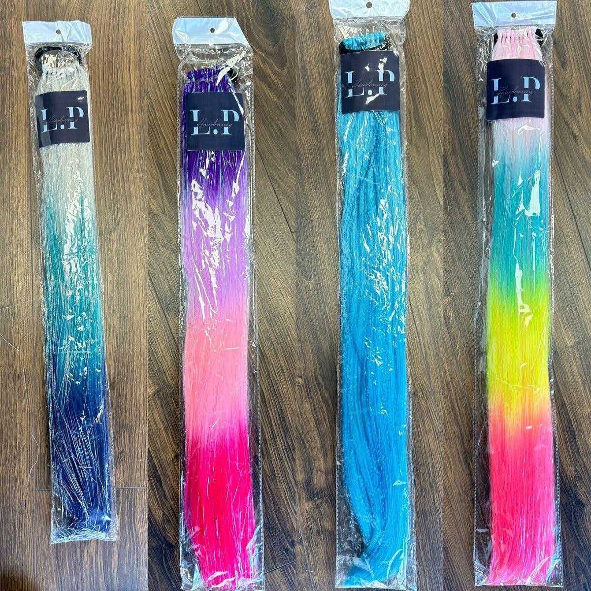Coloured reusable pony tails