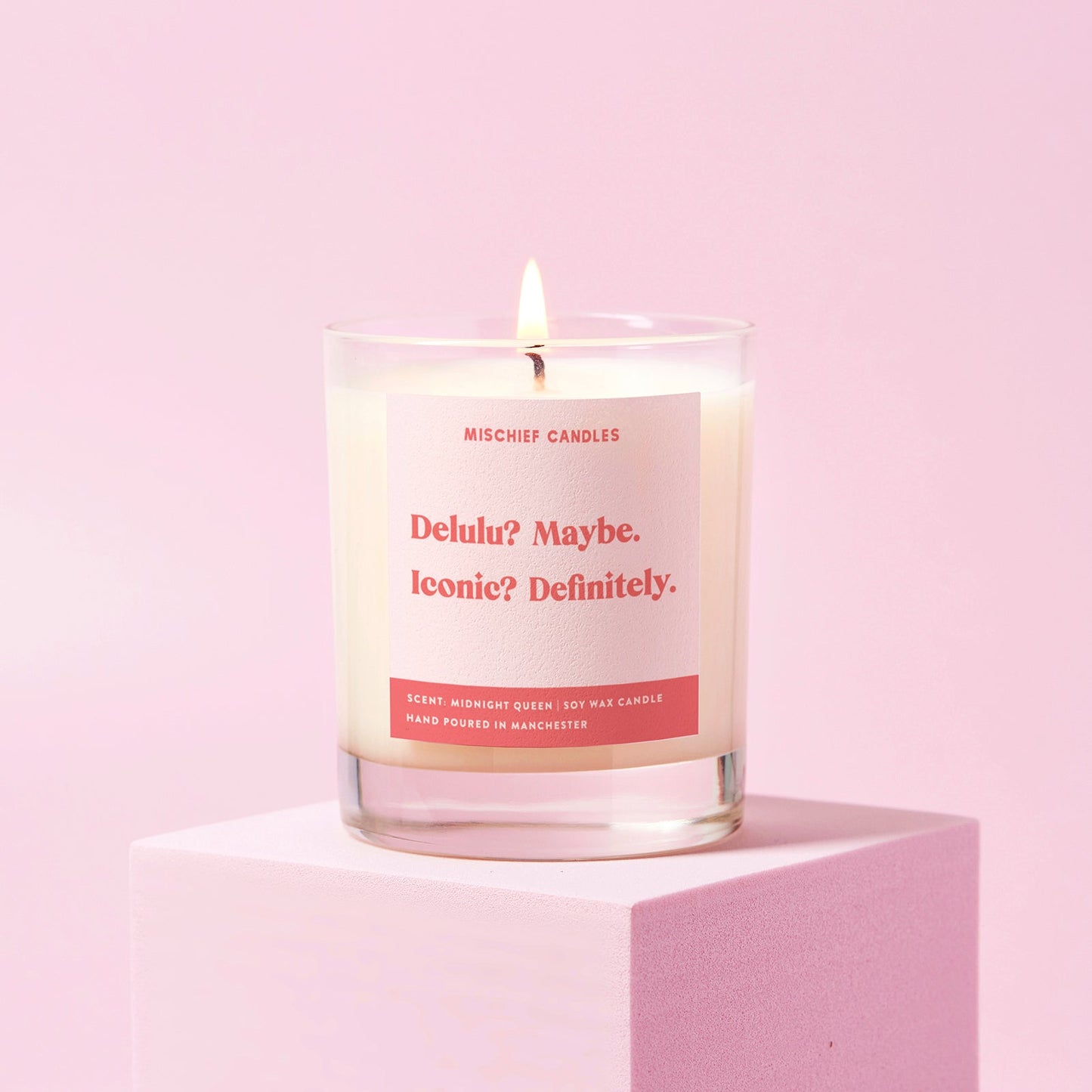 Funny Candle Gift for Gen Z Millennials Delulu Maybe Iconic Definitely