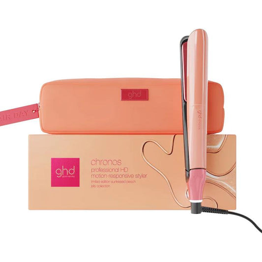 NEW GHD CHRONOS PROFESSIONAL HAIR STRAIGHTENER (26MM PLATE) SUN-KISSED PEACH